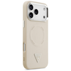 Guess Triangle Logo MagSafe dėklas skirtas Apple iPhone 17 Pro Max rusvai gelsvas