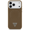 GUESS dėklas, skirtas IPHONE 17 Pro, suderinamas su MagSafe GUHMP17LPSDTSCMW (PU su trikampio logotipu), rudas