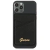 Dėklas Guess Wallet Card Slot GUWMSSASLBK MagSafe Saffiano juodas juodas