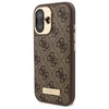 Guess 4G Logo Plate MagSafe Apple iPhone 16 Plus Case – dėklas telefonui rudos spalvos