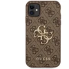 Dėklas Guess - Guess PU 4G Metal Logo Case for iPhone 11 Brown