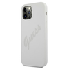 Guess GUHCP12MLSVSCR iPhone 12/12 Pro 6,1" kreminė / kreminė kieta dėklas Script Vintage
