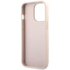 Dėklas Guess - Guess PU 4G Metal Logo Case for iPhone 13 Pro Rožinė