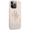 Dėklas Guess - Guess PU 4G Metal Logo Case for iPhone 13 Pro Rožinė