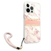 Dėklas Guess GUHCP13LKMABPI iPhone 13 Pro / 13 6,1" rožinis/pink hardcase Marble Strap Collection