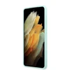Samsung Galaxy S21 Plus Guess dėklas silikoninis Script Metal Logo (GUHCS21MLSLMGLB) mėlynos spalvos