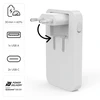 Hama 65W GaN, 2X USB-C, 1X USB-A, balta