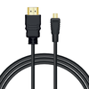 Savio CL-40/M HDMI (M) - micro HDMI (M) laidas su eternetu, 2m, Juodas