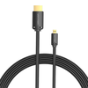 Vention HDMI-D kištukas į HDMI-A kištukas 4K HD kabelis 1 m ventiliacijos AGIBF (juodas)