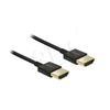 DELOCK kabelis didelės spartos HDMI su eternetu – HDMI-A kištukas > HDMI-A vyriškas 3D 4K 0,5 m Slim Premium