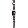 Apyrankė Apple Watch 1 / 2 / 3 / 4 / 5 / 6 / SE / 7 / 8 (38 / 40 / 41 mm) Hello Kitty Strap Heads &amp; Bows Pattern (HKAWMSDIEZK) juodos spalvos