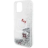 Hello Kitty HKHCP14SLIKHET Apple iPhone 14 /15 / 13 6.1″ sidabrinis kietas dėklas Liquid Glitter Charms Kit