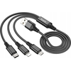 Laidas 3in1 USB A į Lightning / Micro USB / USB C Hoco 2A 1 m X76 juodas