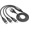 Laidas 3in1 USB A į Lightning / Micro USB / USB C Hoco 2A 1 m X76 juodas