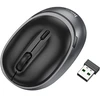 Belaidė pelė Hoco 2,4G 1600 dpi GM34 juodas metal pilka