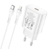 Įkroviklis Hoco N22 25W USB-C + USB-C to Lightning cable 1.0m baltas
