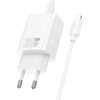 Telefono įkroviklis Hoco USB A + USB C QC3.0 PD 3A 20W + laidas USB C į Lightning N61 baltas