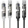 Kabelis 4in1 USB A/C į USB C/Lightning Hoco 240W 1,2 m U151 juodas