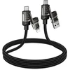Kabelis 4in1 USB A/C į USB C/Lightning Hoco 240W 1,2 m U151 juodas
