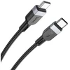 Silicone Cable USB C to USB C Hoco 3A 60W 1 m X109 juodas
