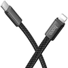 Plokščias kabelis USB C į USB C Hoco 3A 60W 1 m X125 baltas