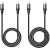 USB kabelis Hoco X50 Exquisito iš Type-C į Type-C 100W 1.0m juodas