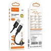 USB A tipo į „Lightning“ tipo laidas Hoco 2,4A 2 m X89 juodas