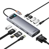 Hub 11in1 Baseus StarJoy Metal Glam Series, USB-C prie HDMI + VGA + 3 x USB 3.0 + USB 2.0 + USB-C PD + RJ45 + SD/TF +3,5 mm