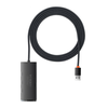 USB 3.0 šakotuvas - 4 prievadai - juodas - 2m - Baseus WKQX030201