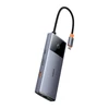 Hub 6in1 Baseus Metal Gleam 2 Series USB-C – 2xUSB 3.0 +USB-C + HDMI + USB-C PD + Ethernet RJ45