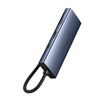 Hub 7in1 Baseus UltraJoy, USB-C – HDMI, VGA, 4xUSB 3.0, PD (pilka)