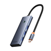 Hub 7in1 Baseus UltraJoy, USB-C – HDMI, VGA, 4xUSB 3.0, PD (pilka)