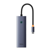„Baseus UltraJoy“ 7 prievadų šakotuvas 7w1 (USB-C į 1xHDMI4K@30Hz + 2xUSB 3.0 + 1xPD +RJ45 + SD/TF3.0)