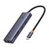 „Baseus UltraJoy“ 7 prievadų šakotuvas 7w1 (USB-C į 1xHDMI4K@30Hz + 2xUSB 3.0 + 1xPD +RJ45 + SD/TF3.0)