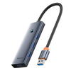 Hub Baseus UltraJoy Series Lite 4 prievadų (USB į USB 3.0*4+Type-C 5V) (pilka)