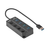 Akyga Hub AK-AD-33 USB aktyvūs USB A (m) / 4x USB A (f) jungikliai ver. 3,0 15 cm