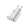 Hurtel A6MaxL 20W USB-A USB-C laidinis įkroviklis su USB-C – USB-C 1m kabelis – baltos spalvos