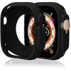 Hurtel Silicone Watch dėklas skirtas Apple Watch 44 mm (Series 4/5/6/SE) – juodos spalvos