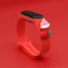 Hurtel Išmaniosios apyrankės Xiaomi Mi 3/4 kalėdinis silikoninis dirželis, Raudonos spalvos