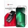 Hybrid glass to iPhone 13 / 13 PRO / 14 / 16e / 17e (SE 4 2025) Forcell Flexible 5D juodas