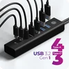 Icy Box IB-HUB1737-C3 7 prievadų USB 3.2 Gen 1 šakotuvas, 3x USB Type-C., 4x USB Type-A