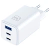 3Mk apsaugos priedai - 3mk Hyper GaN įkroviklis 65W QC4+ PD PPS USB 1A2C Baltas EU