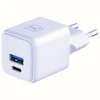 3Mk Apsaugos Priedai - 3mk Hyper GaN Įkroviklis 20W QC4+ PD PPS USB 1A1C Baltas EU
