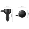 Automobilinis įkroviklis Orico FC-60-2C 60 W su USB-C įtraukiamu laidu, juodas