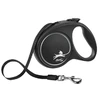 Flexi Black Design M pavadėlis šunims iki 25kg juostinis 5m juodos spalvos