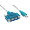 USB laidas InLine USB-A - IEEE 1284 (LPT) 1,8 m permatomos (33397I)