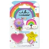 Invisibobble plaukų segtukai Clipstar Happy World 4 vnt.