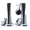 iPega P5S006 daugiafunkcis įkrovimo RGB stovas su aušinimu, skirtas PS5 Slim Baltas