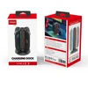 „iPega SW2052“ įkroviklio stotelė su RGB šviesa, skirta „JoyCon“ valdikliams, „Nintendo Switch 2“, juoda