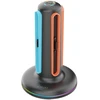 „iPega SW2052“ įkroviklio stotelė su RGB šviesa, skirta „JoyCon“ valdikliams, „Nintendo Switch 2“, juoda